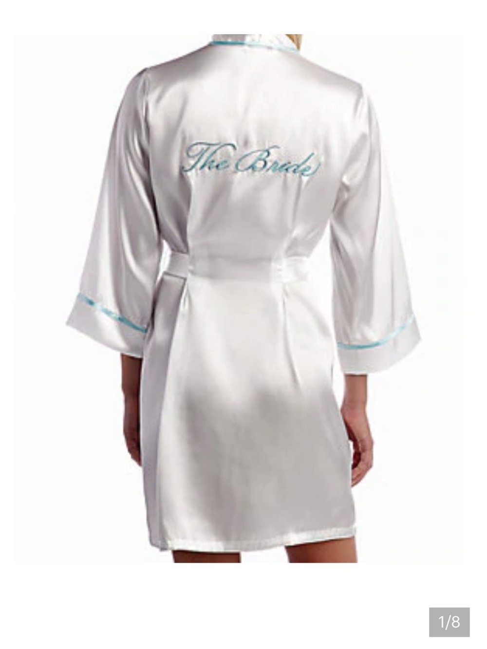 NWT Linea Donatella BRIDE White Satin Bride Robe